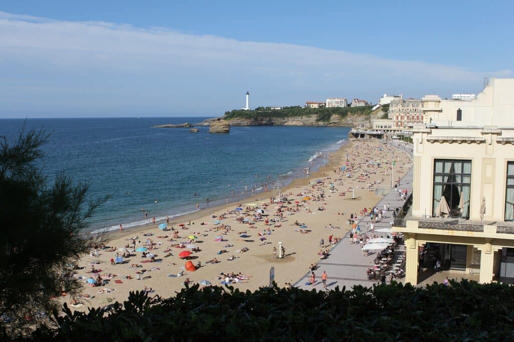 biarritz vue plage et océan